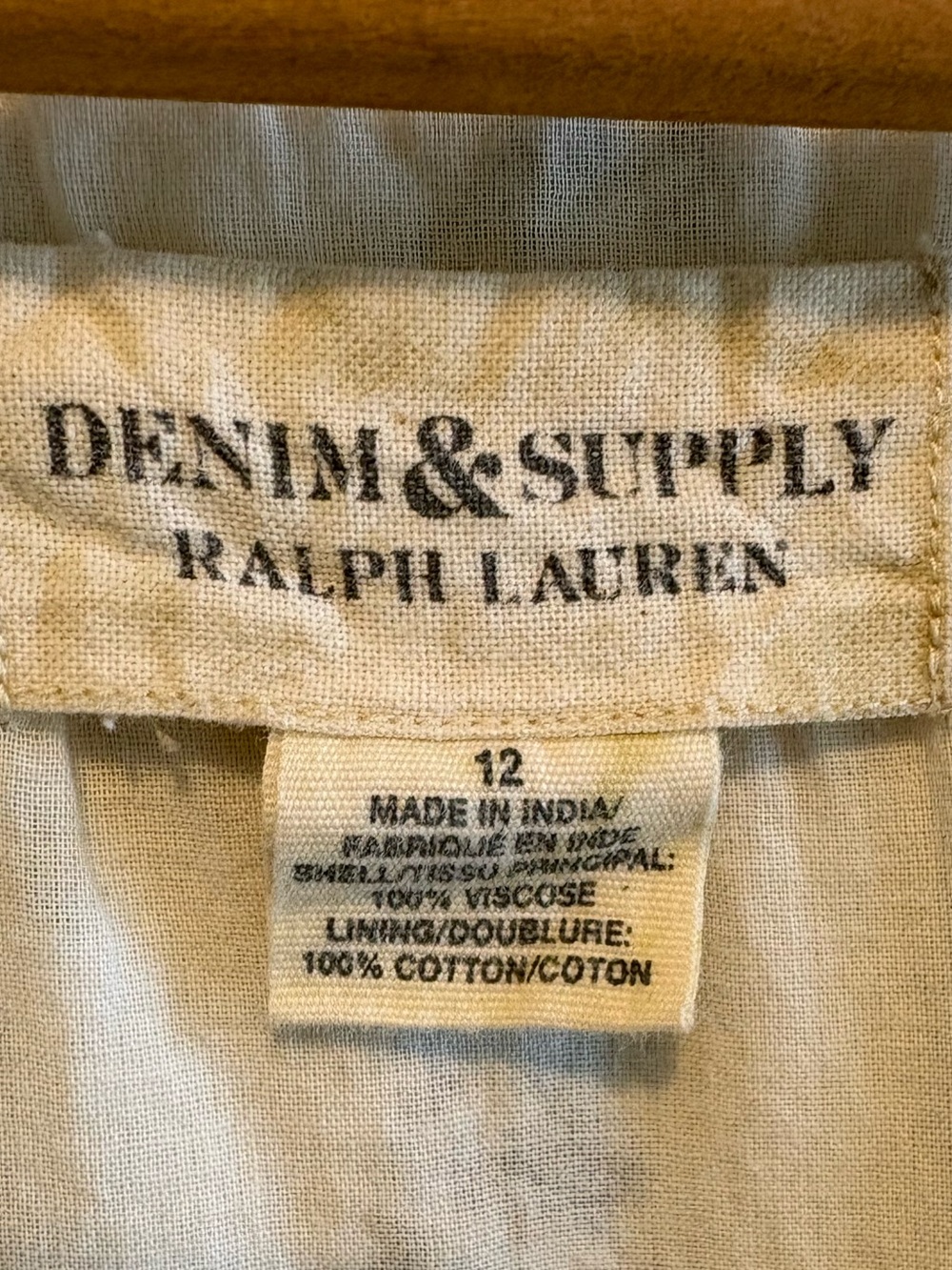 Ralph Lauren DENIM & SUPPLY | Blue Floral V-Neck Summer Dress 12 Cottagecore - Picture 8 of 14